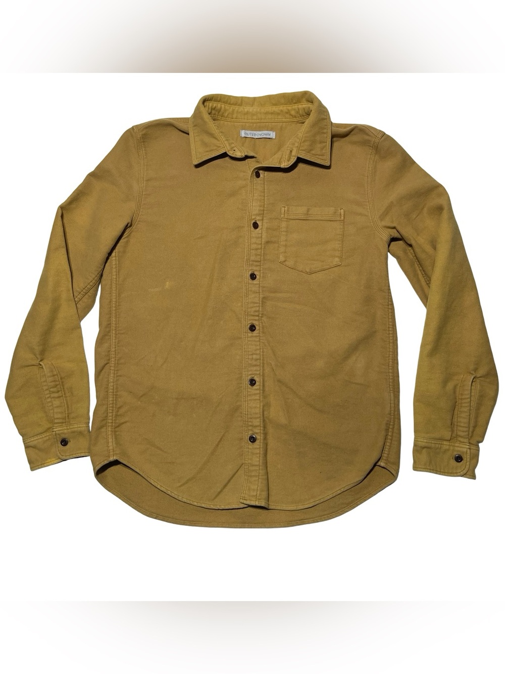 Outerknown Tan Long Sleeve Flannel Work Shirt Men’s Size M